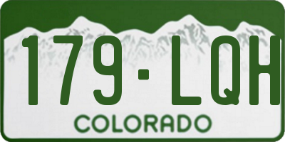 CO license plate 179LQH