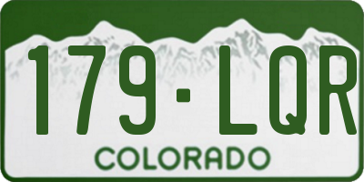 CO license plate 179LQR