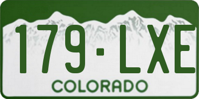 CO license plate 179LXE