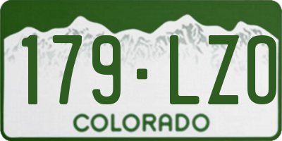 CO license plate 179LZO