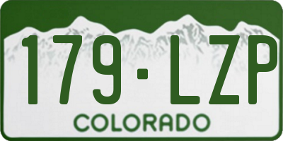 CO license plate 179LZP
