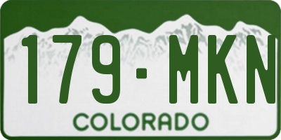 CO license plate 179MKN