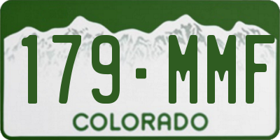 CO license plate 179MMF