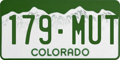 CO license plate 179MUT