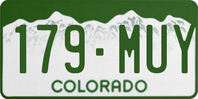 CO license plate 179MUY