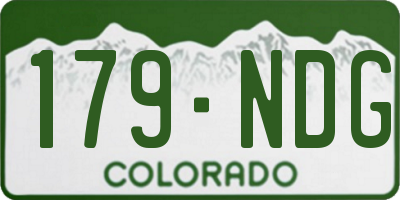 CO license plate 179NDG
