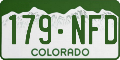CO license plate 179NFD