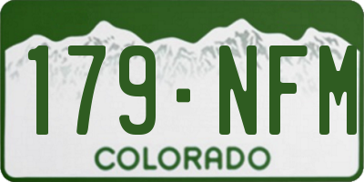CO license plate 179NFM