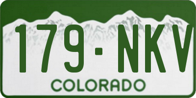 CO license plate 179NKV