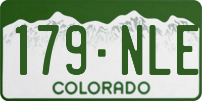 CO license plate 179NLE