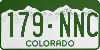 CO license plate 179NNC