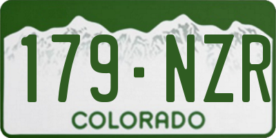 CO license plate 179NZR