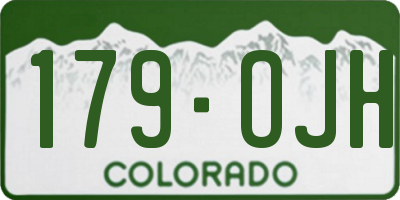CO license plate 179OJH