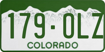 CO license plate 179OLZ