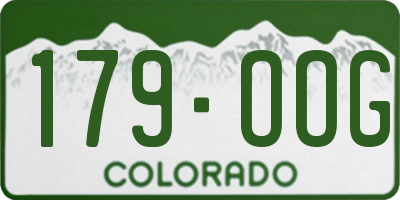 CO license plate 179OOG