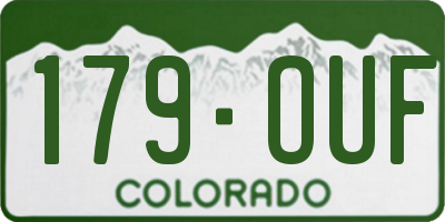 CO license plate 179OUF