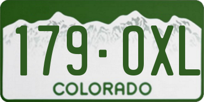 CO license plate 179OXL