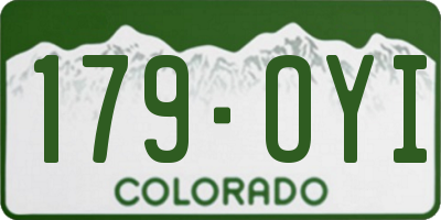 CO license plate 179OYI