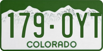 CO license plate 179OYT
