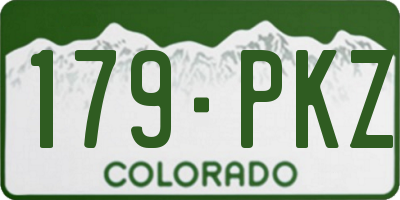 CO license plate 179PKZ