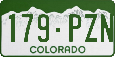 CO license plate 179PZN