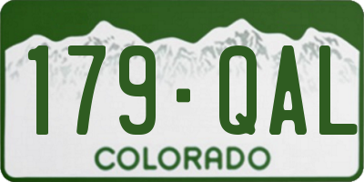 CO license plate 179QAL