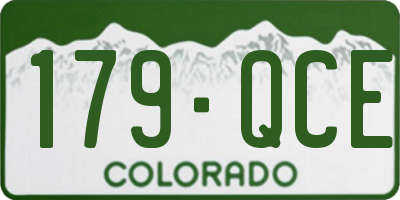 CO license plate 179QCE