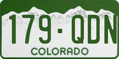 CO license plate 179QDN