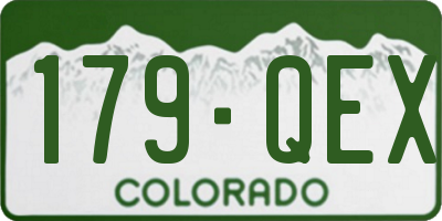 CO license plate 179QEX