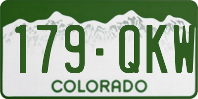 CO license plate 179QKW
