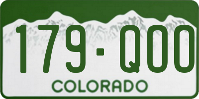 CO license plate 179QOO