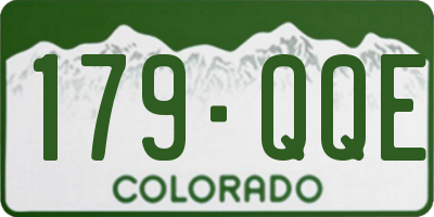 CO license plate 179QQE