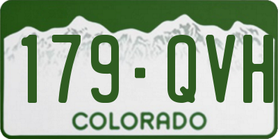CO license plate 179QVH