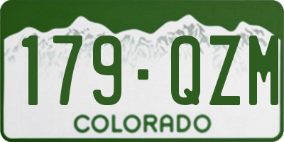 CO license plate 179QZM