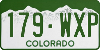 CO license plate 179WXP
