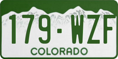 CO license plate 179WZF