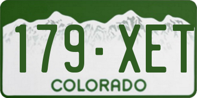 CO license plate 179XET