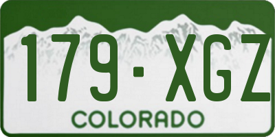 CO license plate 179XGZ