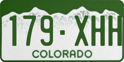 CO license plate 179XHH