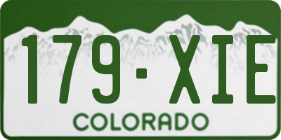 CO license plate 179XIE