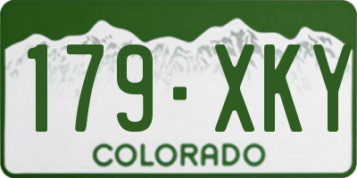 CO license plate 179XKY
