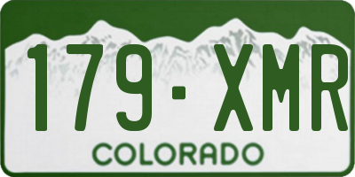 CO license plate 179XMR
