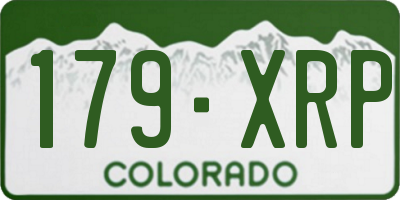 CO license plate 179XRP