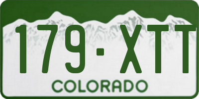 CO license plate 179XTT