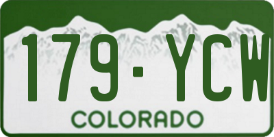 CO license plate 179YCW