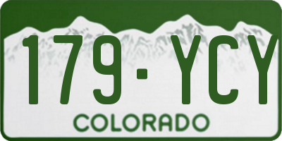 CO license plate 179YCY