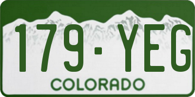CO license plate 179YEG