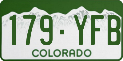 CO license plate 179YFB