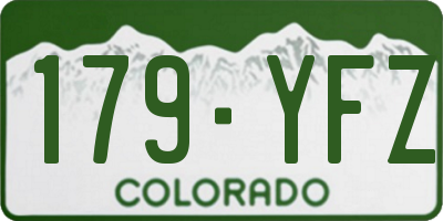 CO license plate 179YFZ
