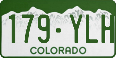 CO license plate 179YLH